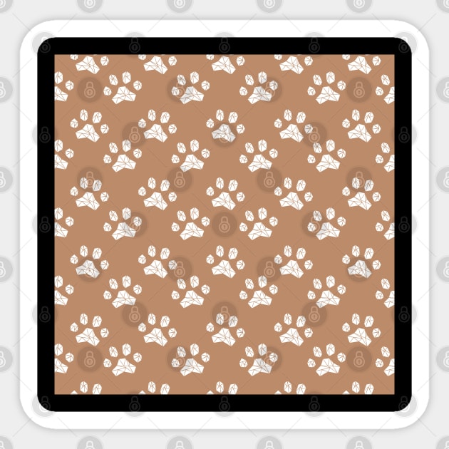 Dog Paws Pattern Sticker by The WYLD Tribe